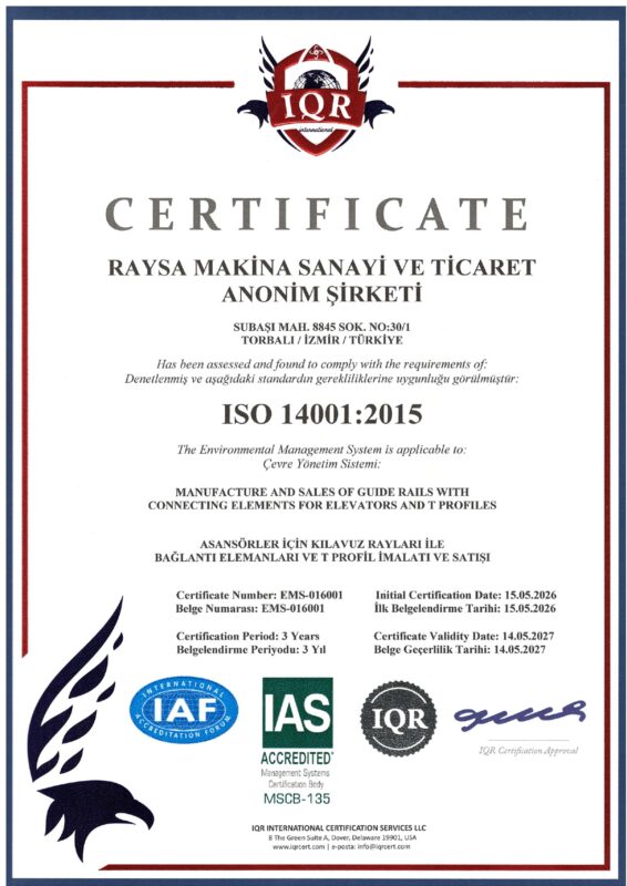 RAYSA MAKINA ISO 14001 page 0001 2